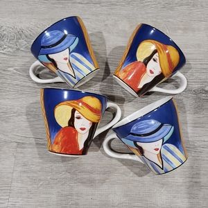 Set of 4 Coffee/ Tea cups
